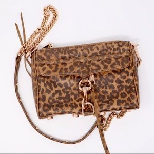 REBECCA MINKOFF Mac mini crossbody cheetah bag